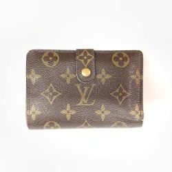 〇〇 LOUIS VUITTON ルイヴィトン モノグラム ポルトフォイユ ヴィエノワ がま口短財布 M61674 ブラウン 現状渡し Dランク