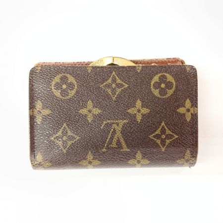  LOUIS VUITTON ルイヴィトン モノグラム ポルトフォイユ ヴィエノワ がま口短財布 M61674 ブラウン 現状渡し