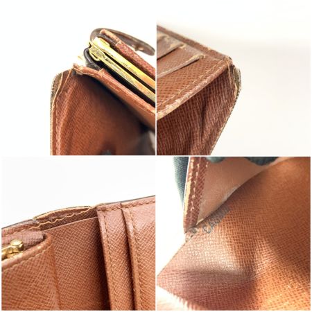  LOUIS VUITTON ルイヴィトン モノグラム ポルトフォイユ ヴィエノワ がま口短財布 M61674 ブラウン 現状渡し