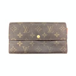 〇〇 LOUIS VUITTON ルイヴィトン モノグラム ポシェット ポルト モネ クレディ 二つ折り長財布  M61725 ブラウン Cランク