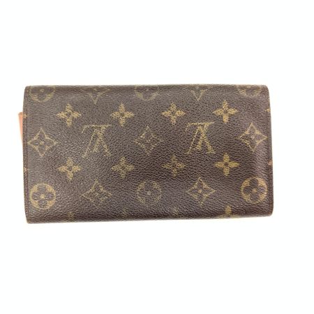  LOUIS VUITTON ルイヴィトン モノグラム ポシェット ポルト モネ クレディ 二つ折り長財布  M61725 ブラウン