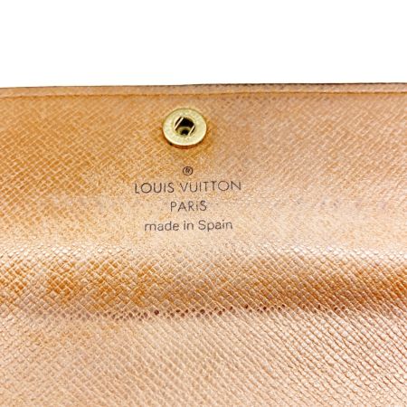  LOUIS VUITTON ルイヴィトン モノグラム ポシェット ポルト モネ クレディ 二つ折り長財布  M61725 ブラウン