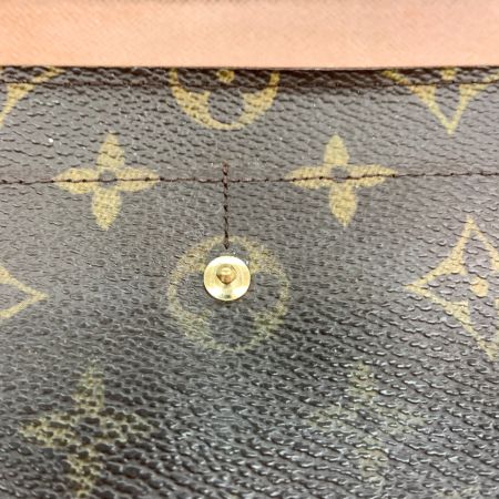  LOUIS VUITTON ルイヴィトン モノグラム ポシェット ポルト モネ クレディ 二つ折り長財布  M61725 ブラウン
