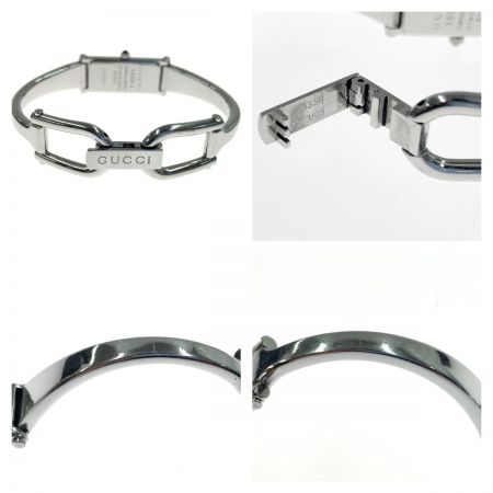  GUCCI グッチ シェル 文字盤 クォーツ腕時計 1500L シルバー x ホワイト