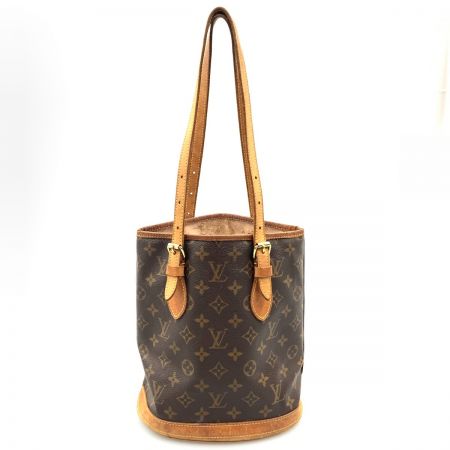  LOUIS VUITTON ルイヴィトン モノグラム バケットPM ショルダーバッグ M42238 ブラウン