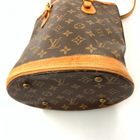  LOUIS VUITTON ルイヴィトン モノグラム バケットPM ショルダーバッグ M42238 ブラウン