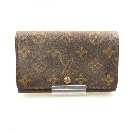  LOUIS VUITTON ルイヴィトン モノグラム ポルトモネ ジップ  二つ折り長財布 M61735 ブラウン 現状渡し