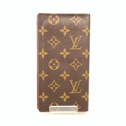 〇〇 LOUIS VUITTON ルイヴィトン モノグラム ポルト バルール カルト クレディ 二つ折り長札入れ 財布 M61823 ブラウン Bランク