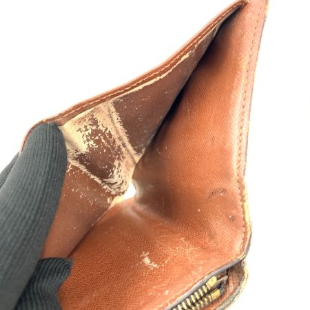 LOUIS VUITTON ルイヴィトン モノグラム コンパクト ジップ 二つ折り短財布 M61667 ブラウン