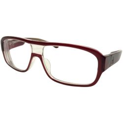 〇〇 Calvin Klein カルバンクライン めがね アイウェア 度入り レッド 現状渡し Cランク