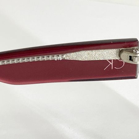  Calvin Klein カルバンクライン めがね アイウェア 度入り レッド 現状渡し