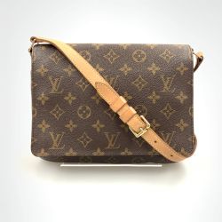 〇〇 LOUIS VUITTON ルイヴィトン モノグラム ミュゼット タンゴ ショート ショルダーバッグ M51257 ブラウン Bランク