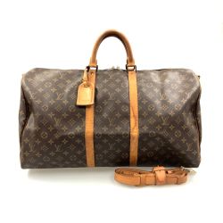 〇〇 LOUIS VUITTON ルイヴィトン モノグラム キーポル バンドリエール50  M41426 ブラウン Bランク