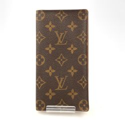 〇〇 LOUIS VUITTON ルイヴィトン モノグラム ポルト カルト クレディ 二つ折り長札入れ M60825 ブラウン 現状渡し Dランク
