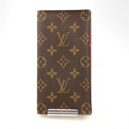  LOUIS VUITTON ルイヴィトン モノグラム ポルト カルト クレディ 二つ折り長札入れ M60825 ブラウン 現状渡し