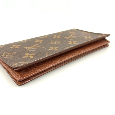  LOUIS VUITTON ルイヴィトン モノグラム ポルト カルト クレディ 二つ折り長札入れ M60825 ブラウン 現状渡し
