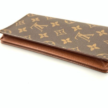  LOUIS VUITTON ルイヴィトン モノグラム ポルト カルト クレディ 二つ折り長札入れ M60825 ブラウン 現状渡し