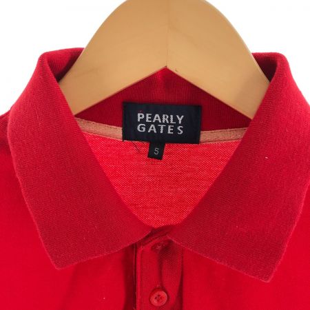  PEARLY GATES パーリーゲイツ ゴルフウエア メンズ 半袖ポロシャツ サイズ5 053-262648 66-05 レッド