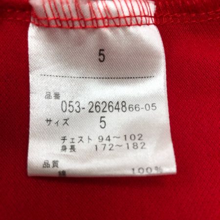  PEARLY GATES パーリーゲイツ ゴルフウエア メンズ 半袖ポロシャツ サイズ5 053-262648 66-05 レッド