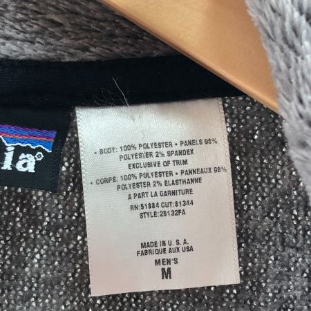  Patagonia パタゴニア メンズ フリースジャケット サイズM 25132FA グレー×ブラック