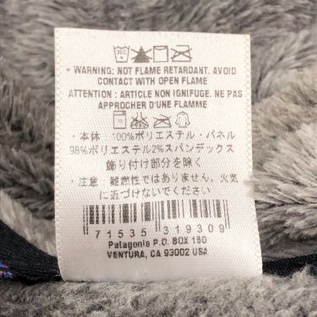  Patagonia パタゴニア メンズ フリースジャケット サイズM 25132FA グレー×ブラック