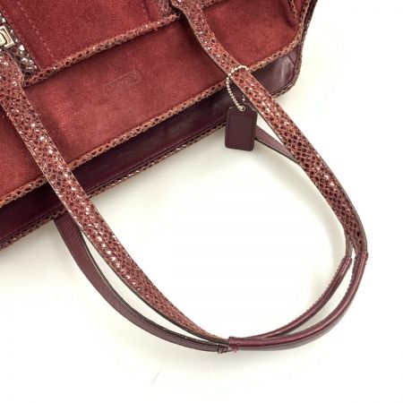  COACH コーチ キャンバス ハンドバッグ トートバッグ F25301 パープル