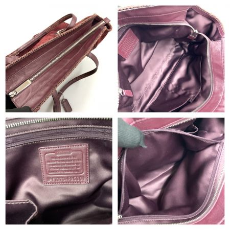  COACH コーチ キャンバス ハンドバッグ トートバッグ F25301 パープル