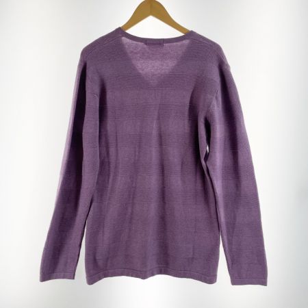  BURBERRY BLACK LABEL バーバリーブラックレーベル メンズ Vネックニット サイズ3 BMT92-101-34 バイオレット