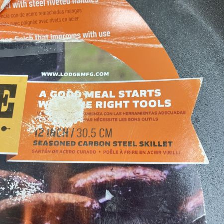  LODGE シーズンスチール スキレット 12インチ アウトドア BBQ用品 CRS12 未使用品