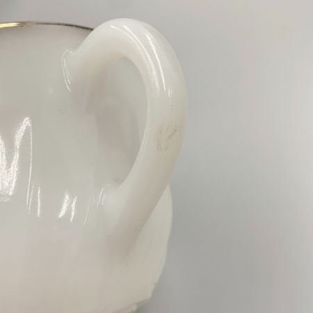  Fire King ファイヤーキング ゴールドリム ホワイトスワール カップ&ソーサー 2組セット 洋食器 スナックセット