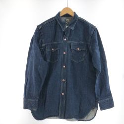 〇〇 SUGAR CANE シュガーケーン メンズ シャツジャケット サイズL インディゴ Bランク