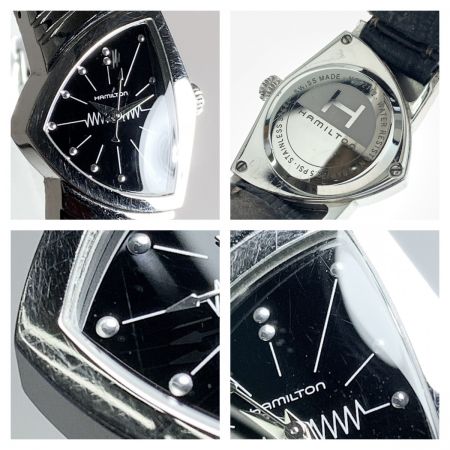  HAMILTON ハミルトン ベンチュラ クォーツ H242112 ブラック x シルバー