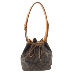 〇〇 LOUIS VUITTON ルイヴィトン モノグラム プチ ノエ ショルダーバッグ M42226 ブラウン Cランク