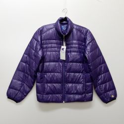 〇〇 Champion チャンピオン メンズ ダウンジャケット SIZE M CJ9413 パープル Sランク