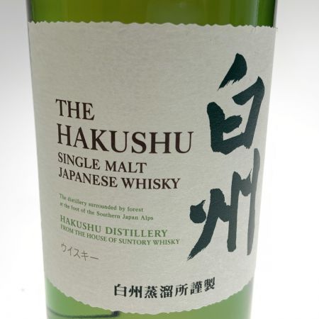 【北海道内限定発送】 HAKUSHU 白州/サントリー NV 700ml 43％ シングルモルト ウイスキー  未開栓