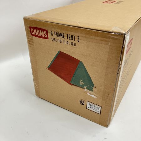  CHUMS チャムス エーフレームテント3 A-Frame Tent TEAL/RED CH62-1789 未開封品