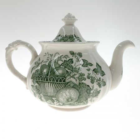  MASONS フルーツバスケット ティーポット ホワイト x グリーン