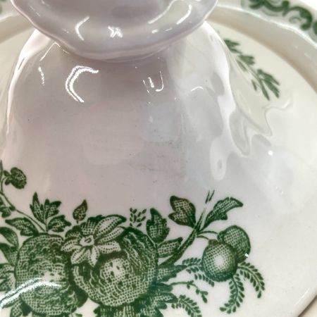  MASONS フルーツバスケット ティーポット ホワイト x グリーン