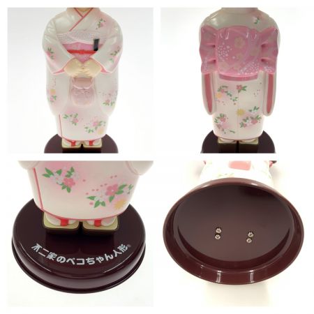   不二家のペコちゃん人形 首ふり 着物人形 白 きもの 置物 フィギュア ホワイト