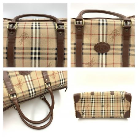  BURBERRY バーバリー バーバリーズ ノバチェック ボストンバッグ ベージュ