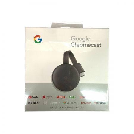   Google Chromecast 第3世代 Charcoal フルHD1080p ワイヤレスディスプレイアダプタ GA00439-JP ぶらｋ 未開封品