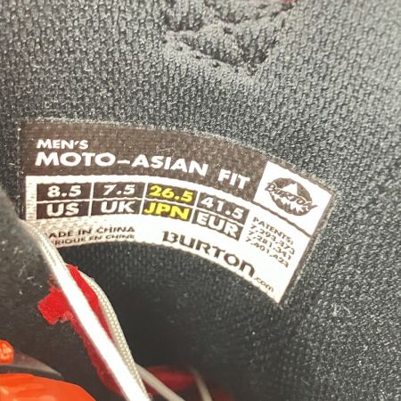  BURTON バートン クィックレース式 MOTO ASIAN FIT スノーボードブーツ SIZE 26.5cm ブラック×レッド
