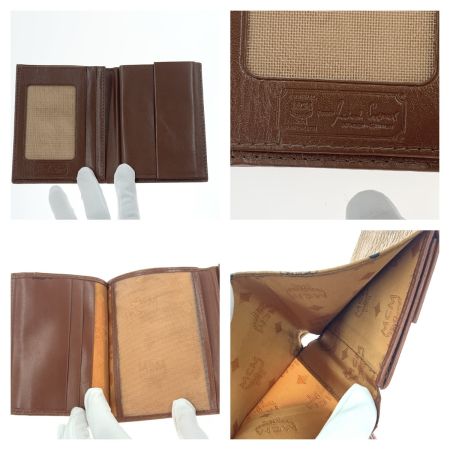  MCM エムシーエム エムシーエム ヴィセトス 二つ折り財布 ミニウォレット ブラウン