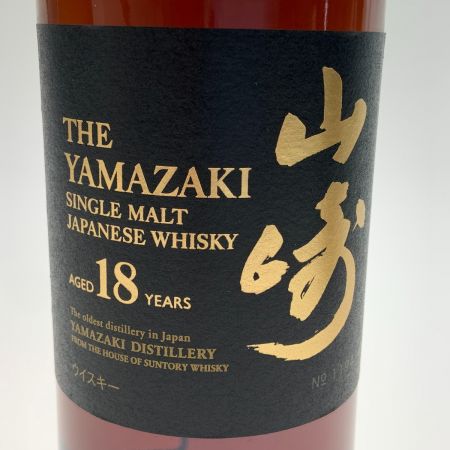 【北海道内限定発送】 YAMAZAKI 山崎/サントリー 18年 シングルモルト ジャパニーズ ウイスキー 700ml 43度 未開栓