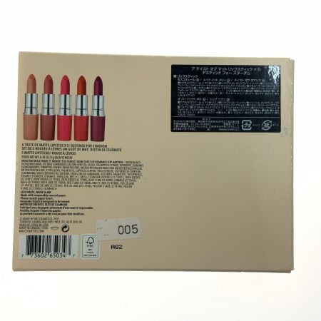  M・Ａ・Ｃ ア テイスト オブ マット リップスティック ×5  デスティンド フォースターダム