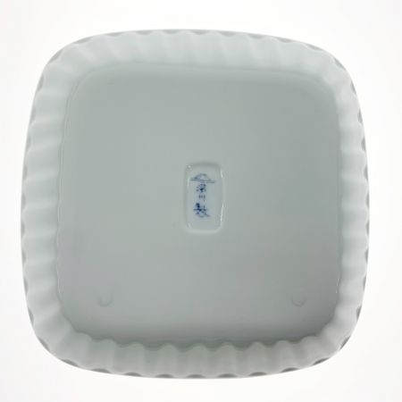  FUKAGAWA　SEIJI　co.,ltd 深川製磁 ブルーワイナリー ペア角大皿 ホワイト x ブルー