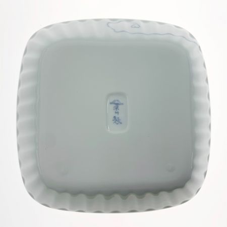  FUKAGAWA　SEIJI　co.,ltd 深川製磁 ブルーワイナリー ペア角大皿 ホワイト x ブルー