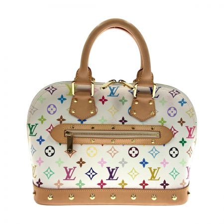  LOUIS VUITTON ルイヴィトン モノグラム マルチカラー アルマ ハンドバッグ M92647 ホワイト