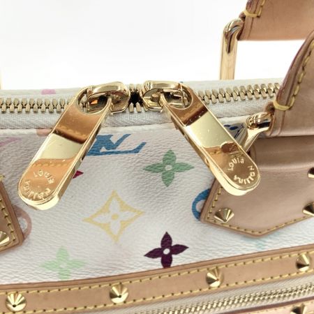  LOUIS VUITTON ルイヴィトン モノグラム マルチカラー アルマ ハンドバッグ M92647 ホワイト