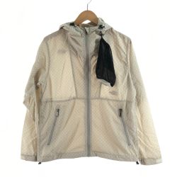 〇〇 THE NORTH FACE ザノースフェイス スポーツウエア レディース ジップパーカー ドット サイズL NPW11170 ベージュ Bランク